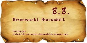 Brunovszki Bernadett névjegykártya